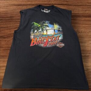 Harley-Davidson‎ St. Pete Beach Bike Fest 2017 Sleeveless T-Shirt XL